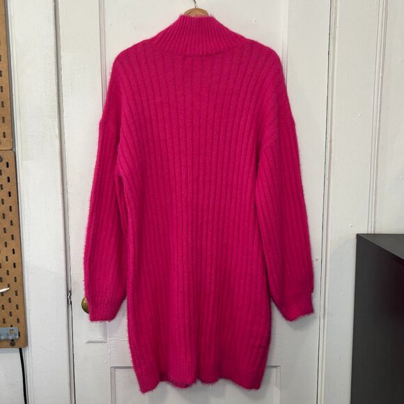 NWT Anthropologie Flat White Women's Turtleneck Pink Sweater Dress, Size XL - Picture 4 of 11
